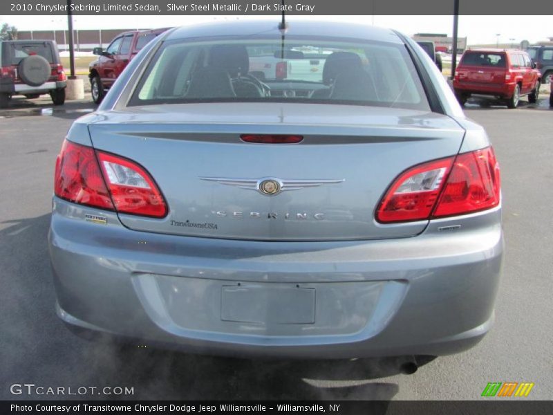 Silver Steel Metallic / Dark Slate Gray 2010 Chrysler Sebring Limited Sedan