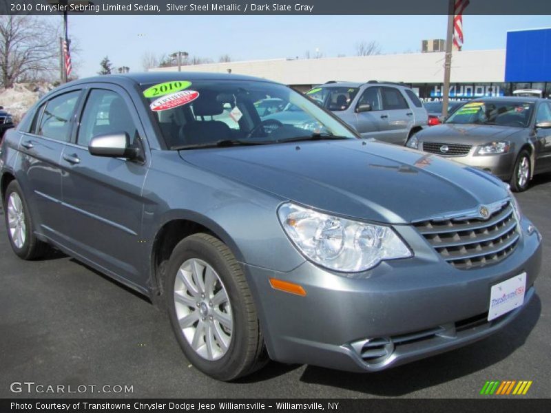 Silver Steel Metallic / Dark Slate Gray 2010 Chrysler Sebring Limited Sedan