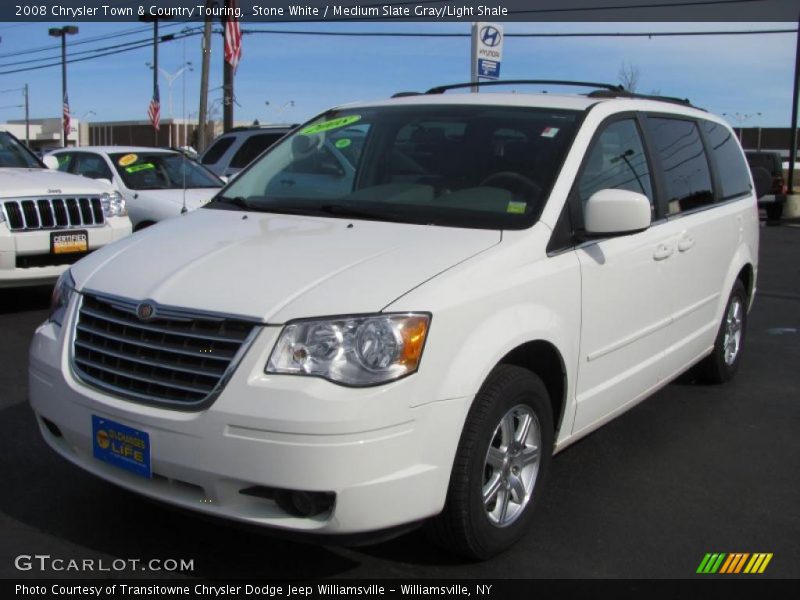 Stone White / Medium Slate Gray/Light Shale 2008 Chrysler Town & Country Touring