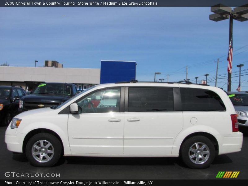 Stone White / Medium Slate Gray/Light Shale 2008 Chrysler Town & Country Touring