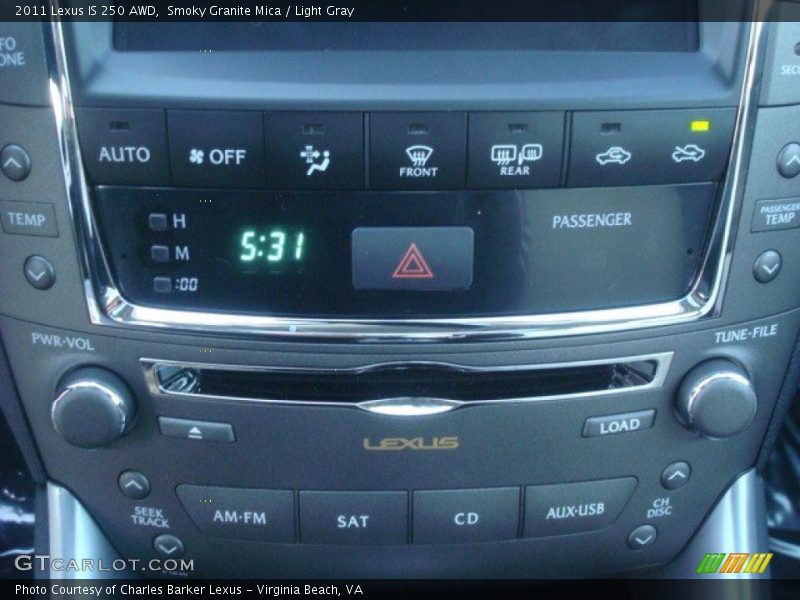 Controls of 2011 IS 250 AWD