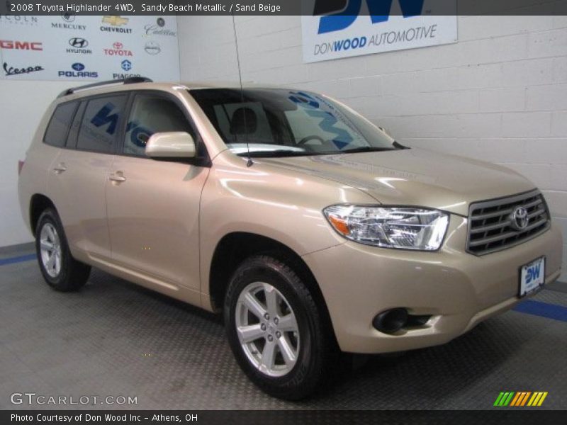 Sandy Beach Metallic / Sand Beige 2008 Toyota Highlander 4WD