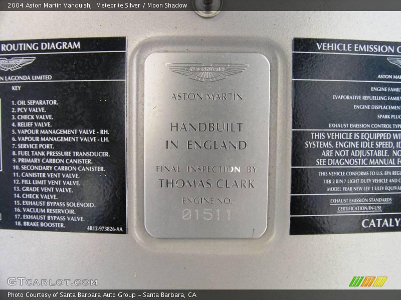 Meteorite Silver / Moon Shadow 2004 Aston Martin Vanquish