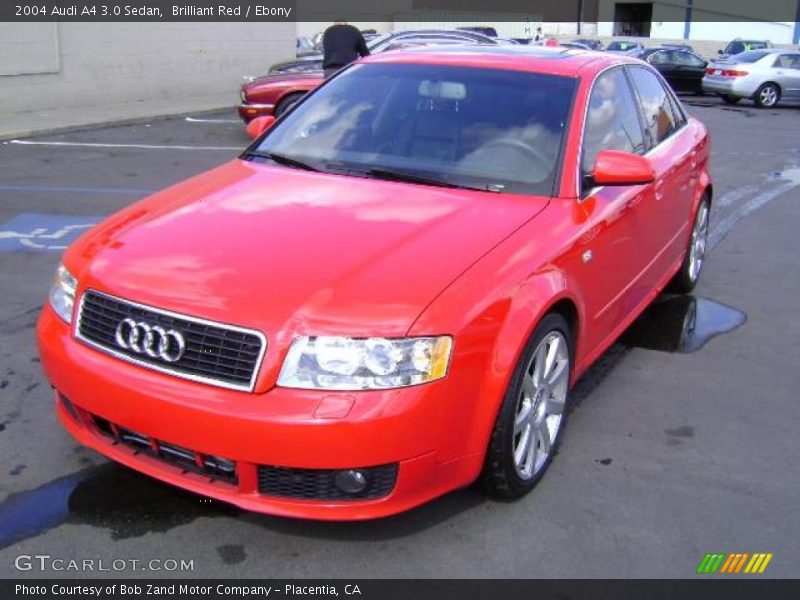 Brilliant Red / Ebony 2004 Audi A4 3.0 Sedan
