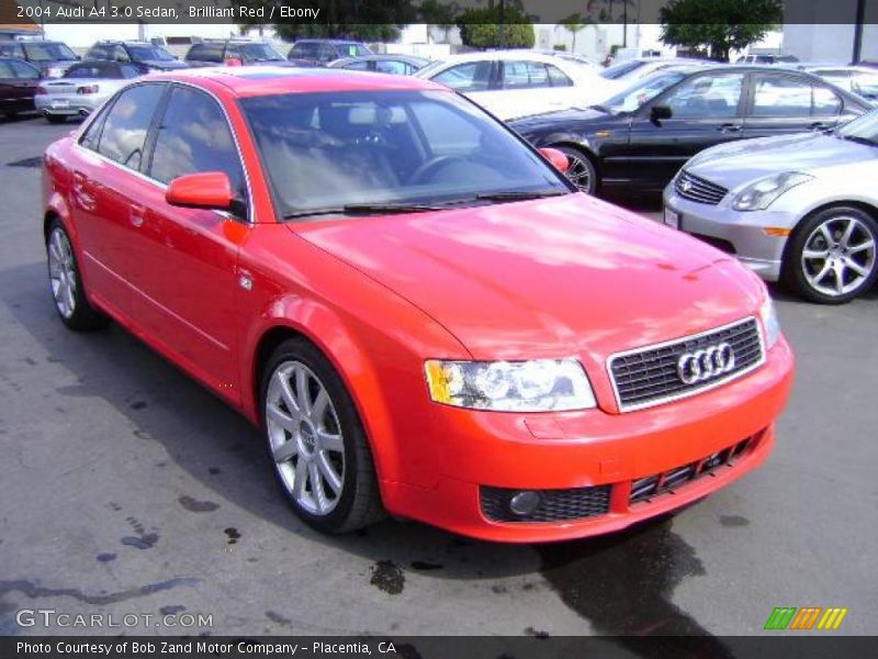 Brilliant Red / Ebony 2004 Audi A4 3.0 Sedan