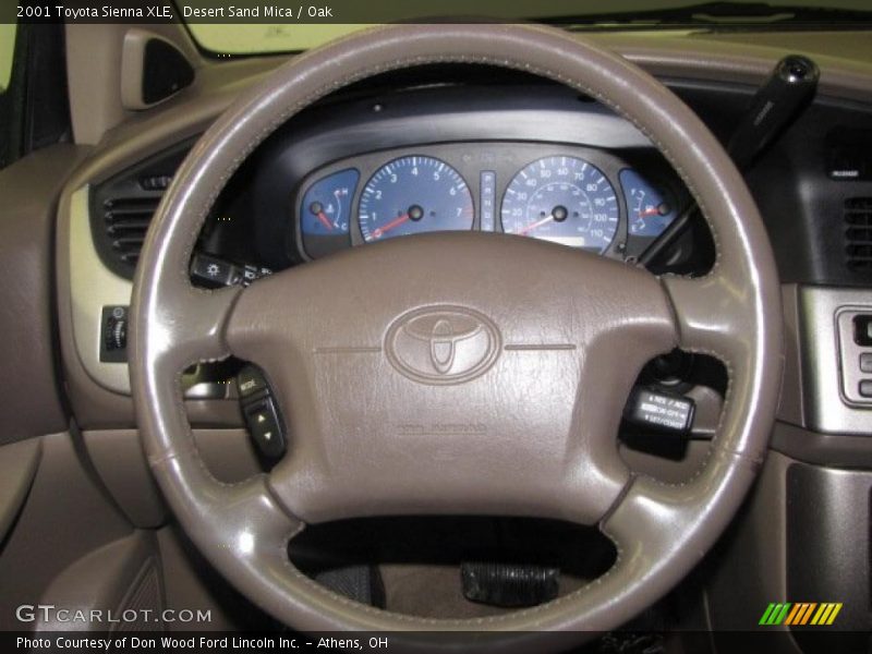 Desert Sand Mica / Oak 2001 Toyota Sienna XLE