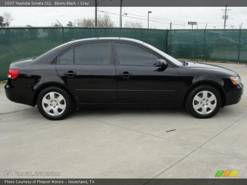 Ebony Black / Gray 2007 Hyundai Sonata GLS