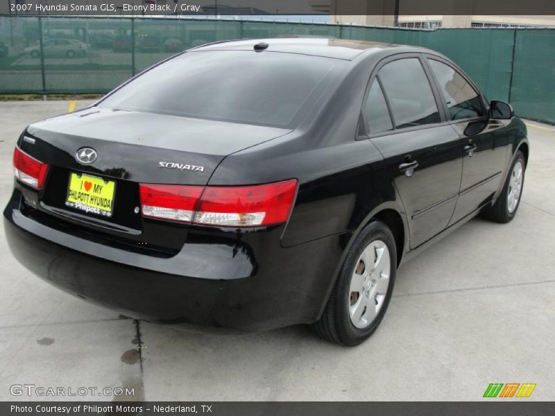Ebony Black / Gray 2007 Hyundai Sonata GLS