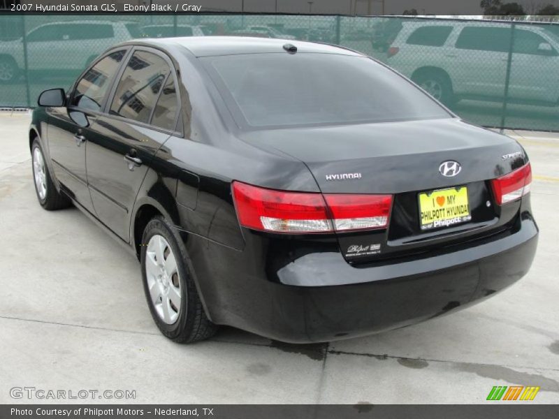 Ebony Black / Gray 2007 Hyundai Sonata GLS