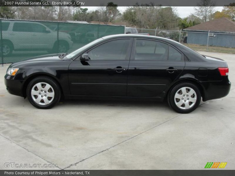 Ebony Black / Gray 2007 Hyundai Sonata GLS