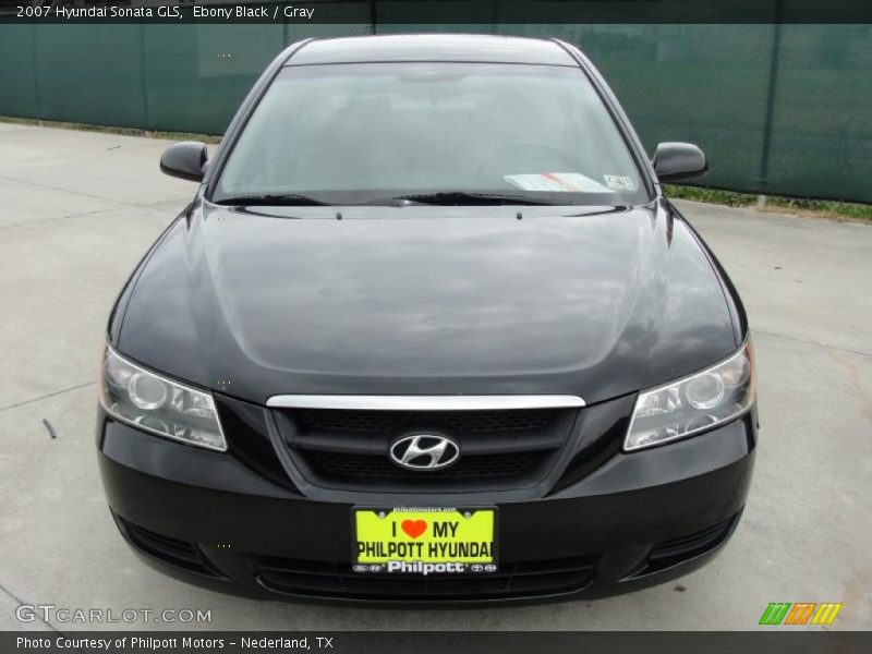 Ebony Black / Gray 2007 Hyundai Sonata GLS