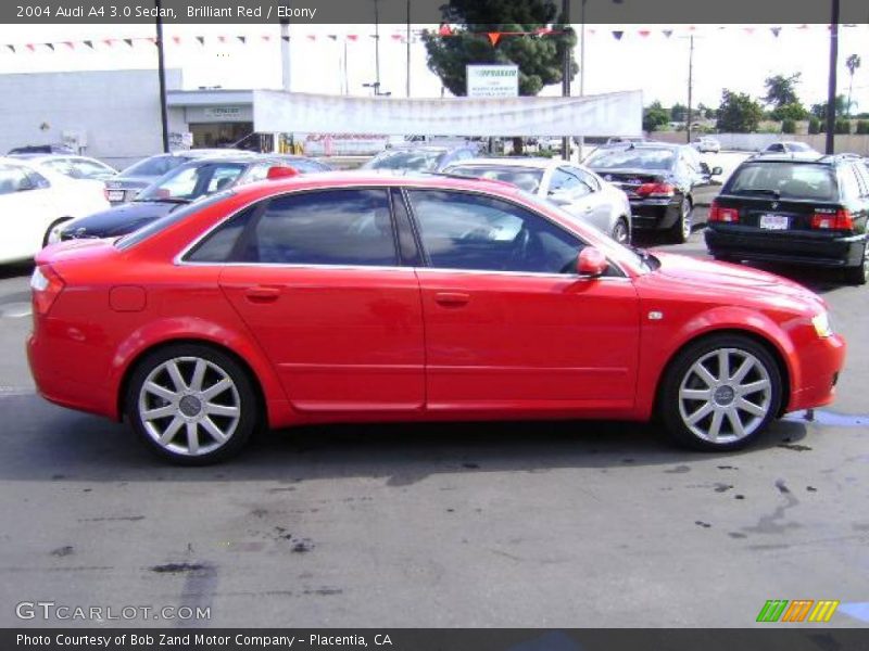 Brilliant Red / Ebony 2004 Audi A4 3.0 Sedan