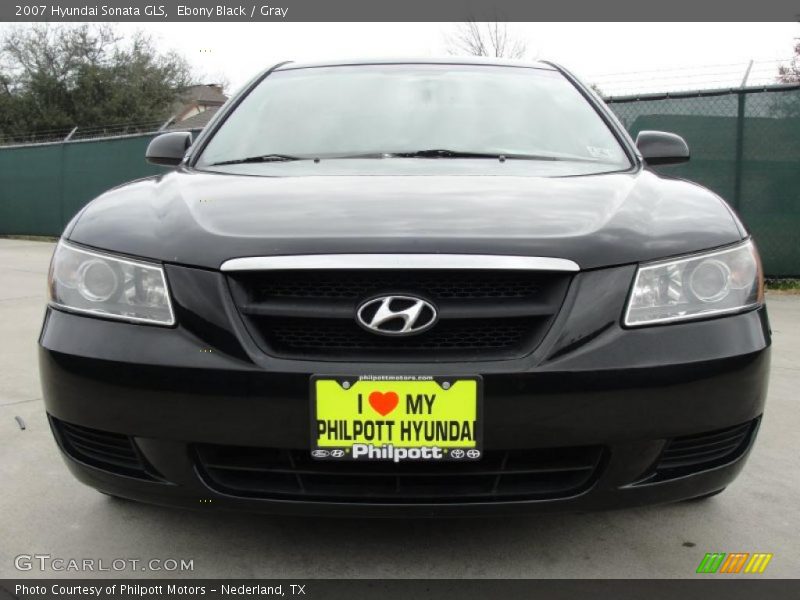 Ebony Black / Gray 2007 Hyundai Sonata GLS
