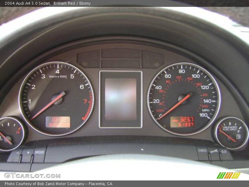 Brilliant Red / Ebony 2004 Audi A4 3.0 Sedan