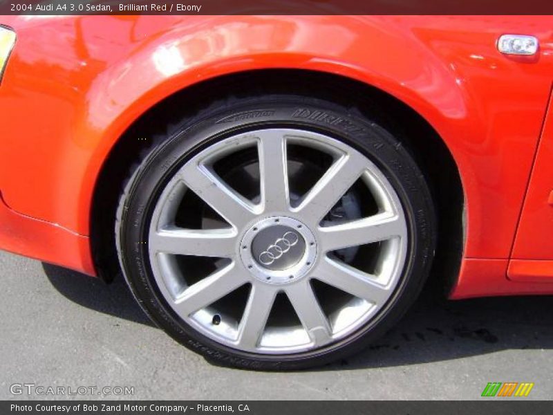Brilliant Red / Ebony 2004 Audi A4 3.0 Sedan