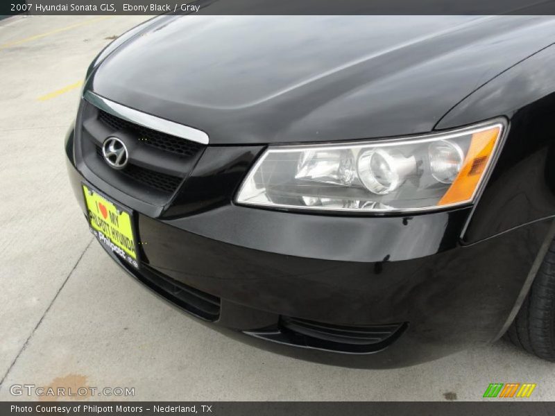 Ebony Black / Gray 2007 Hyundai Sonata GLS