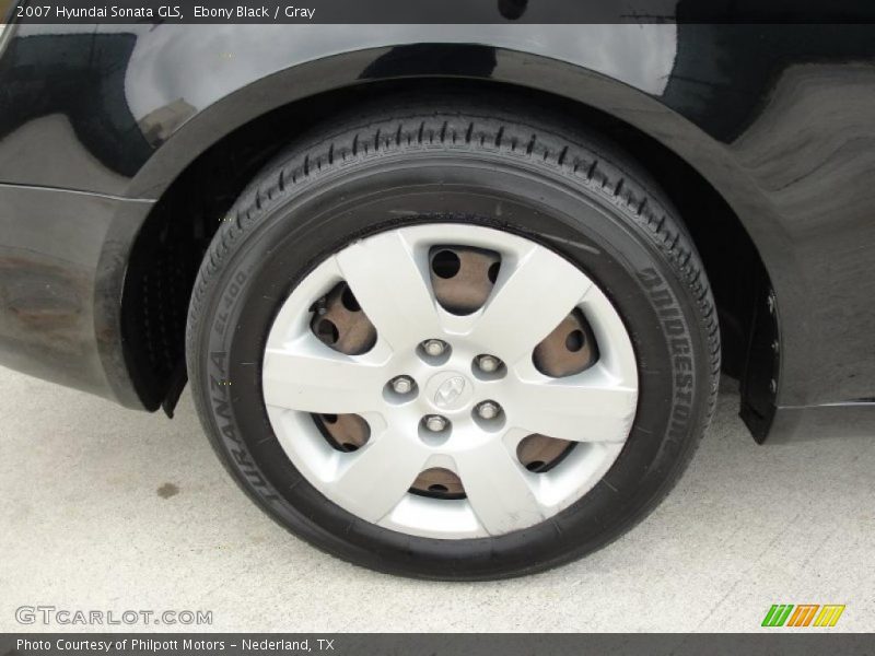 Ebony Black / Gray 2007 Hyundai Sonata GLS