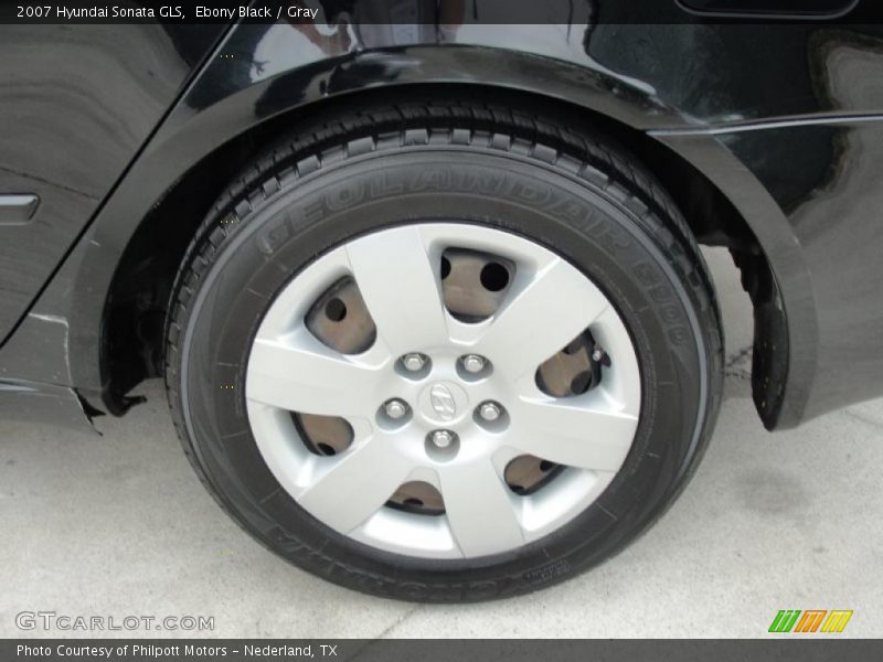 Ebony Black / Gray 2007 Hyundai Sonata GLS