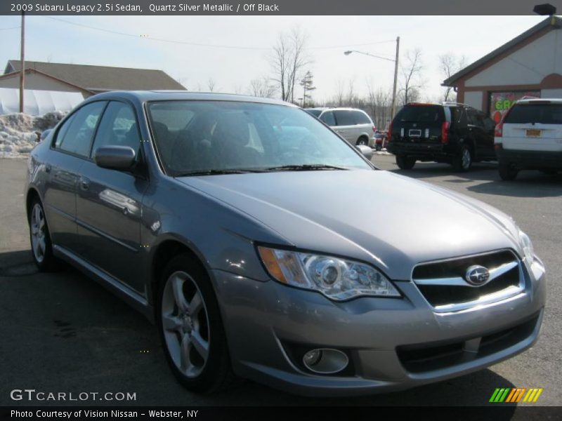 Quartz Silver Metallic / Off Black 2009 Subaru Legacy 2.5i Sedan