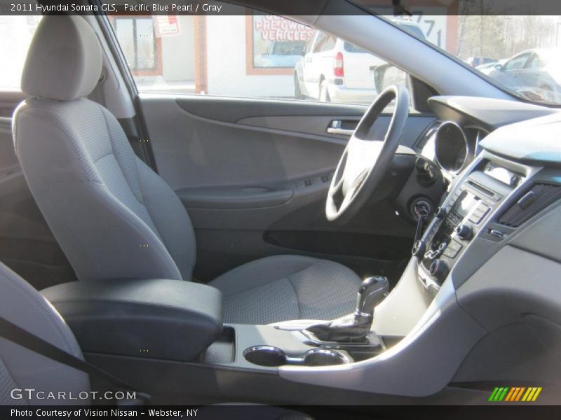 Pacific Blue Pearl / Gray 2011 Hyundai Sonata GLS