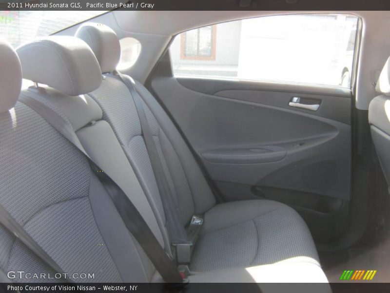 Pacific Blue Pearl / Gray 2011 Hyundai Sonata GLS