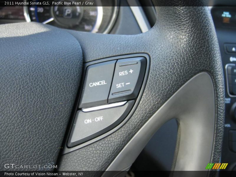 Pacific Blue Pearl / Gray 2011 Hyundai Sonata GLS