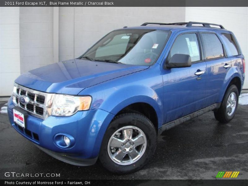 Blue Flame Metallic / Charcoal Black 2011 Ford Escape XLT
