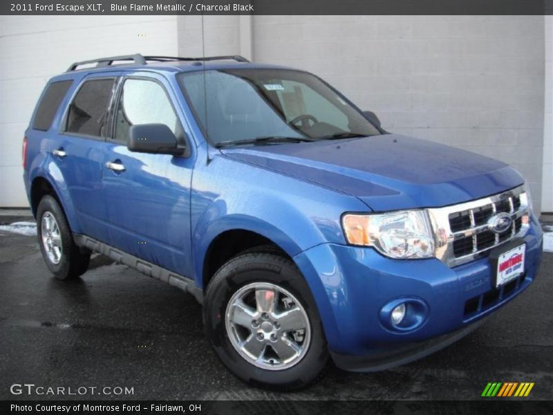 Blue Flame Metallic / Charcoal Black 2011 Ford Escape XLT
