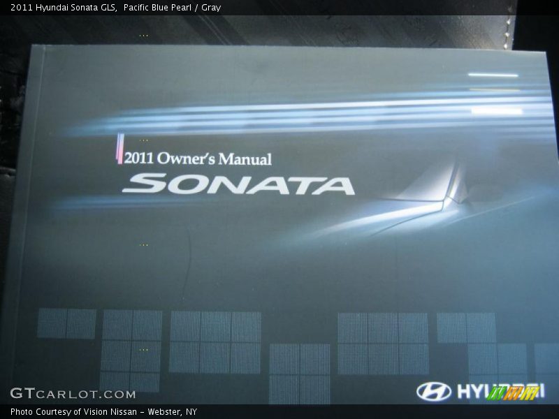Pacific Blue Pearl / Gray 2011 Hyundai Sonata GLS