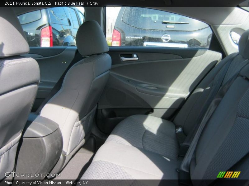 Pacific Blue Pearl / Gray 2011 Hyundai Sonata GLS