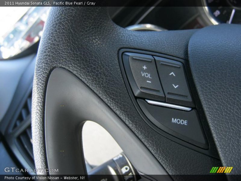 Pacific Blue Pearl / Gray 2011 Hyundai Sonata GLS