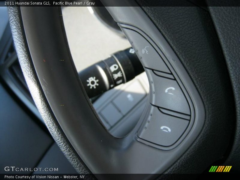 Pacific Blue Pearl / Gray 2011 Hyundai Sonata GLS