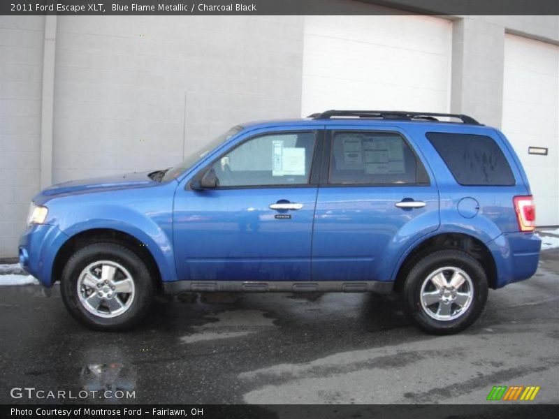 Blue Flame Metallic / Charcoal Black 2011 Ford Escape XLT