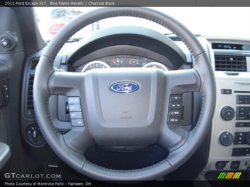 Blue Flame Metallic / Charcoal Black 2011 Ford Escape XLT