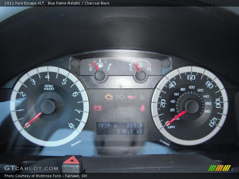 Blue Flame Metallic / Charcoal Black 2011 Ford Escape XLT