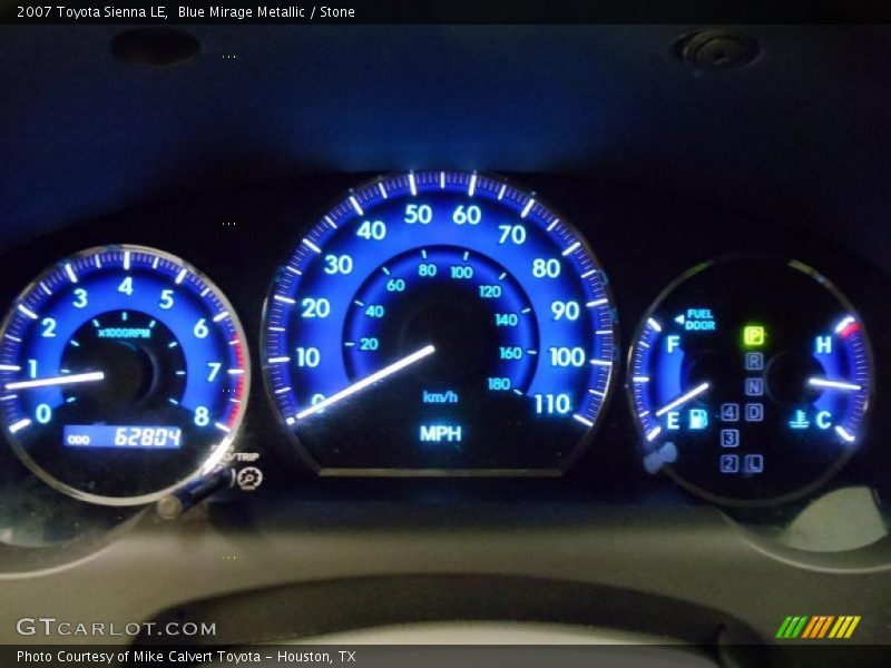 Blue Mirage Metallic / Stone 2007 Toyota Sienna LE