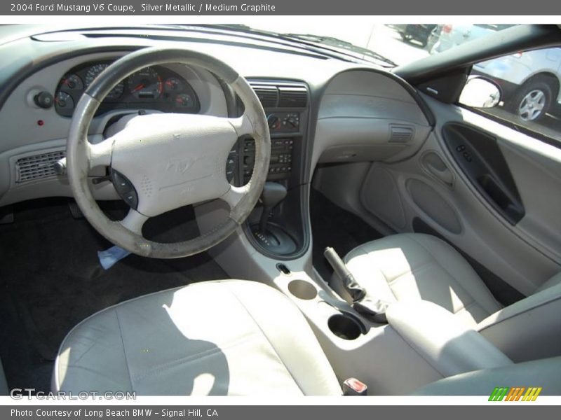 Silver Metallic / Medium Graphite 2004 Ford Mustang V6 Coupe
