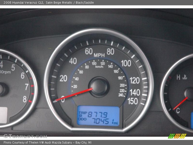 Satin Beige Metallic / Black/Saddle 2008 Hyundai Veracruz GLS