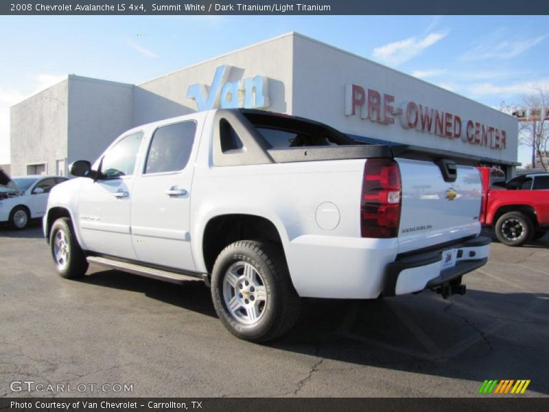 Summit White / Dark Titanium/Light Titanium 2008 Chevrolet Avalanche LS 4x4