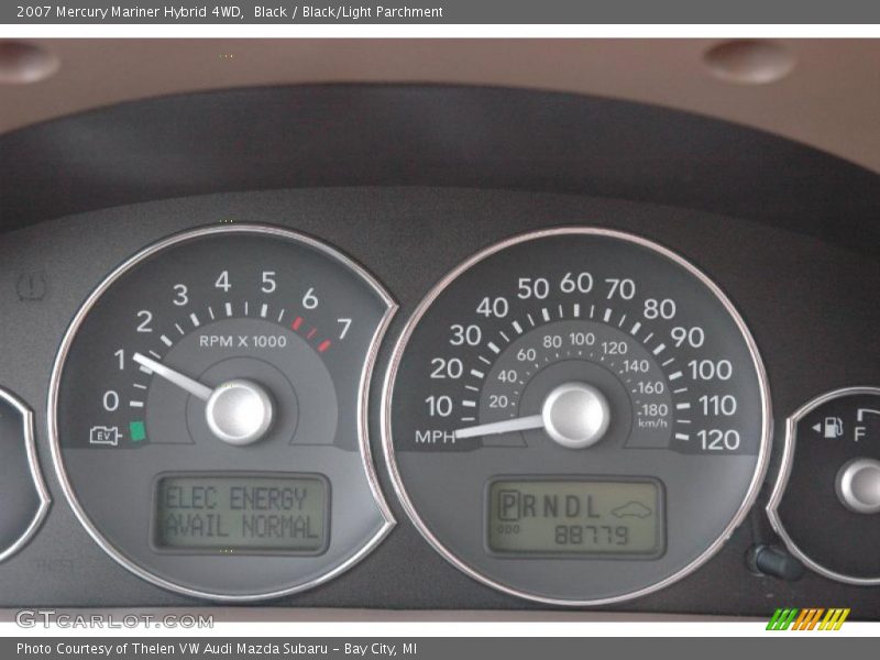 Black / Black/Light Parchment 2007 Mercury Mariner Hybrid 4WD