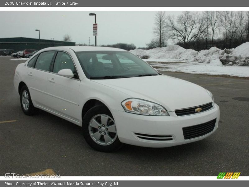 White / Gray 2008 Chevrolet Impala LT
