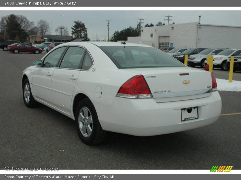 White / Gray 2008 Chevrolet Impala LT