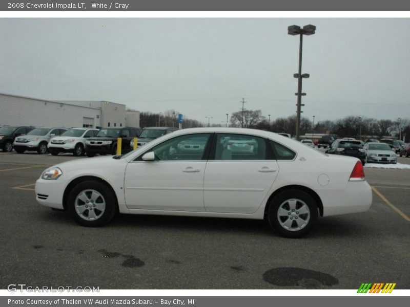 White / Gray 2008 Chevrolet Impala LT