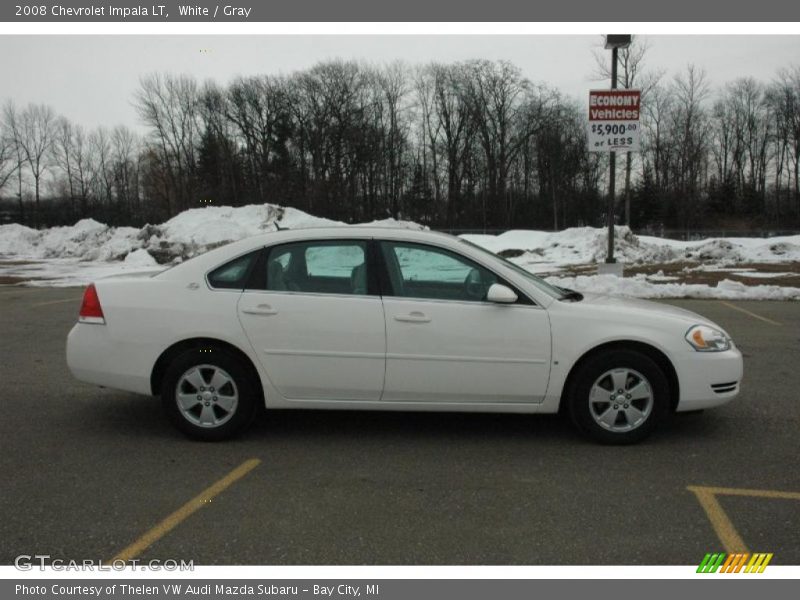White / Gray 2008 Chevrolet Impala LT