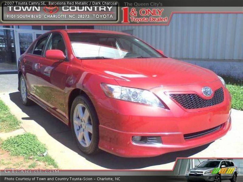 Barcelona Red Metallic / Dark Charcoal 2007 Toyota Camry SE