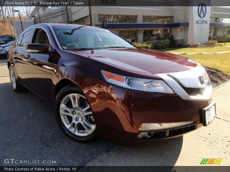 Basque Red Pearl / Taupe 2010 Acura TL 3.5