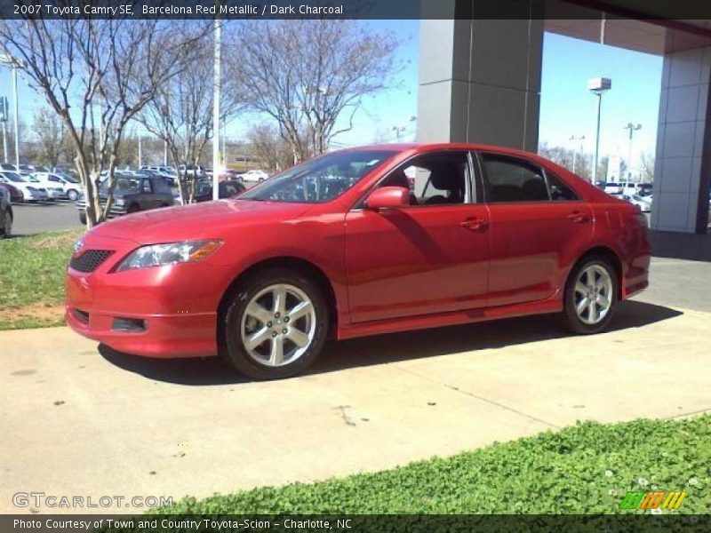 Barcelona Red Metallic / Dark Charcoal 2007 Toyota Camry SE