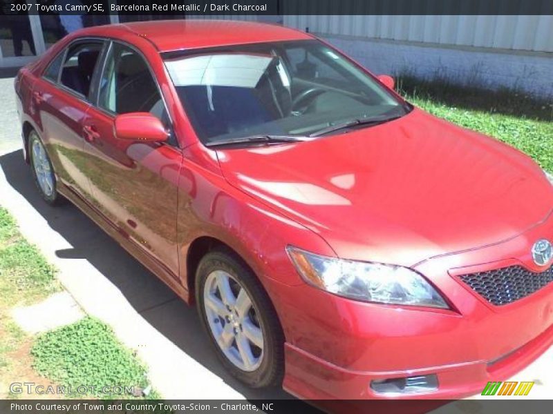 Barcelona Red Metallic / Dark Charcoal 2007 Toyota Camry SE