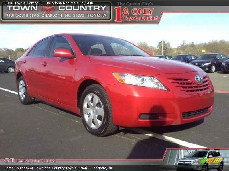 Barcelona Red Metallic / Ash 2008 Toyota Camry LE