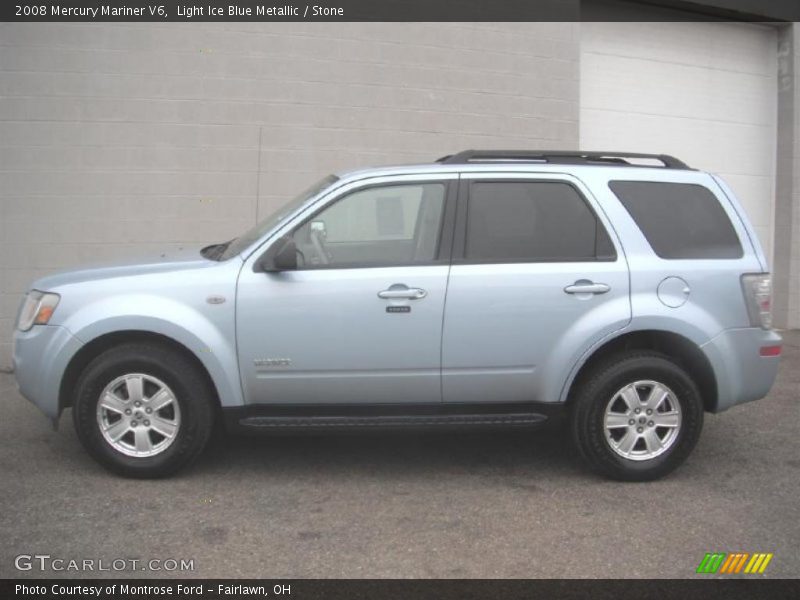 Light Ice Blue Metallic / Stone 2008 Mercury Mariner V6